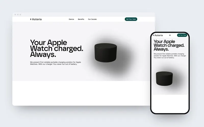 Asteria Energy: website design