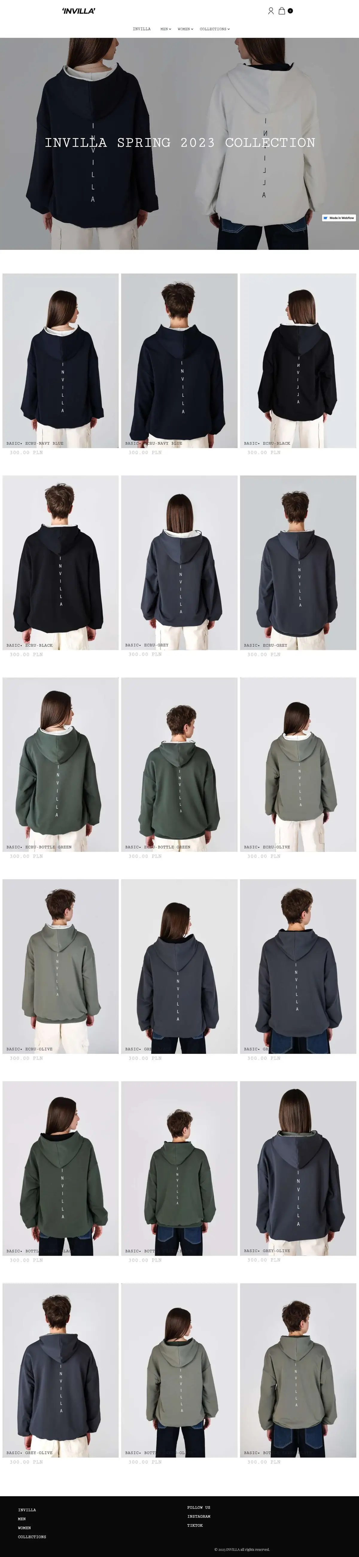 Invilla website, full length