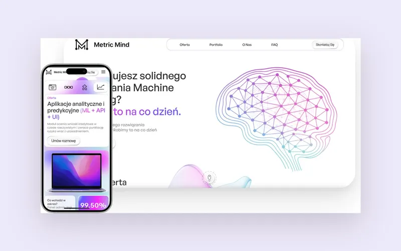 Metric Mind: website design