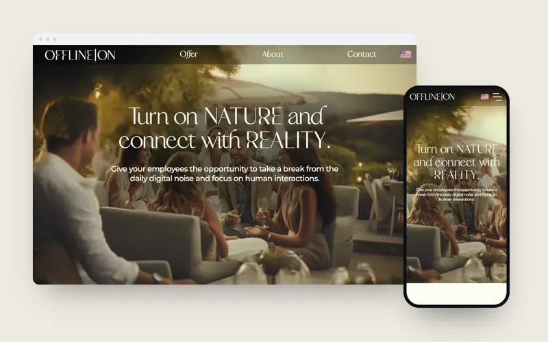 Offlineon: website design