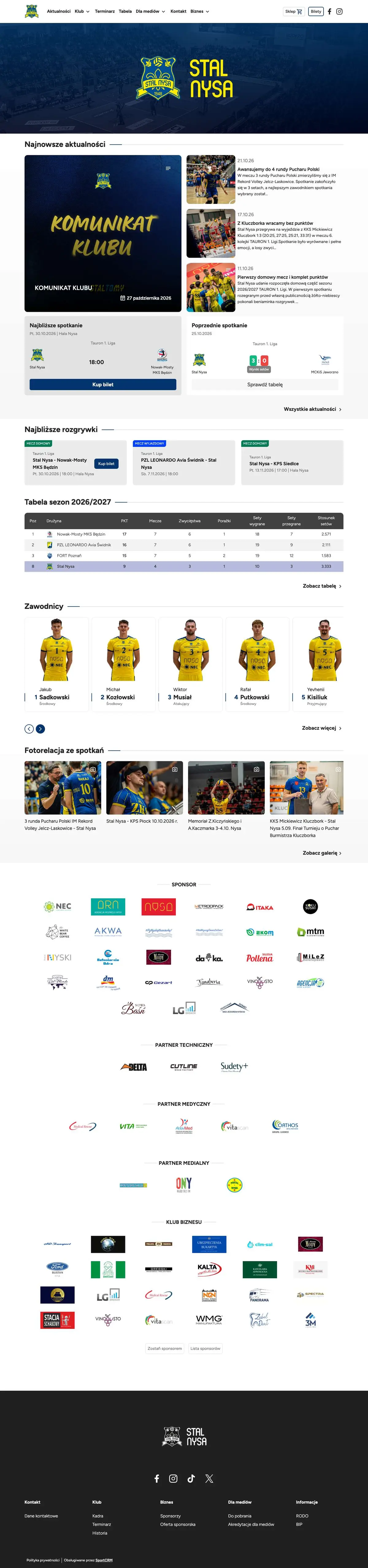 Stal Nysa website, full length