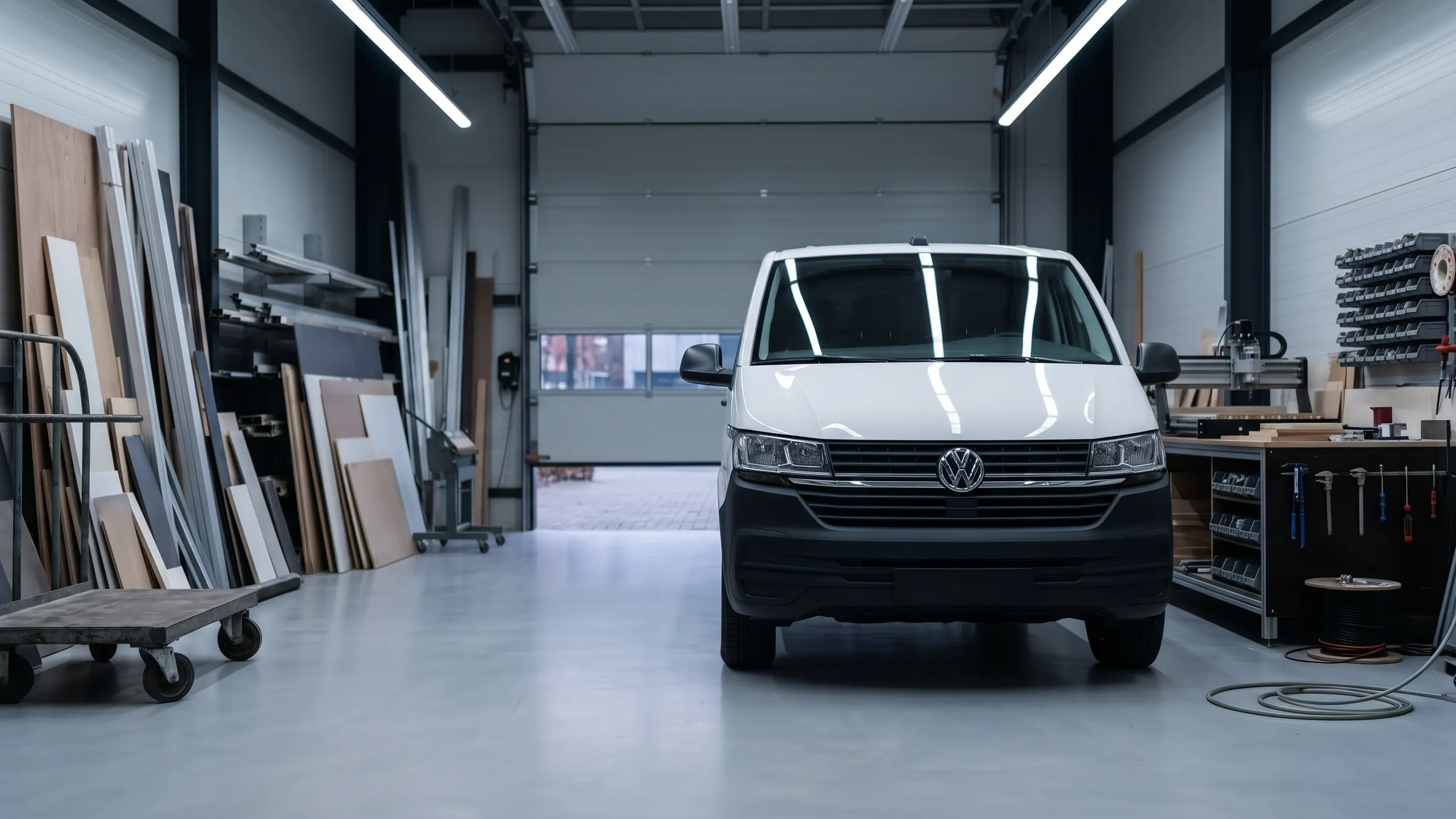 Van in the Ody Sey Van workshop